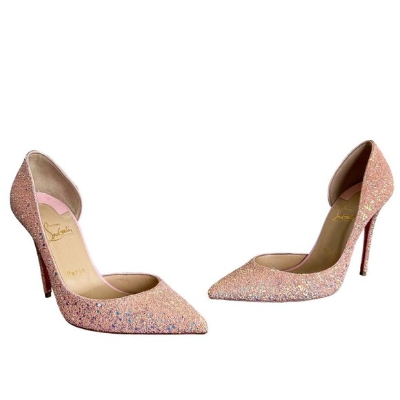 Christian Louboutin Pink Glitter Heels - Picture 3 of 15